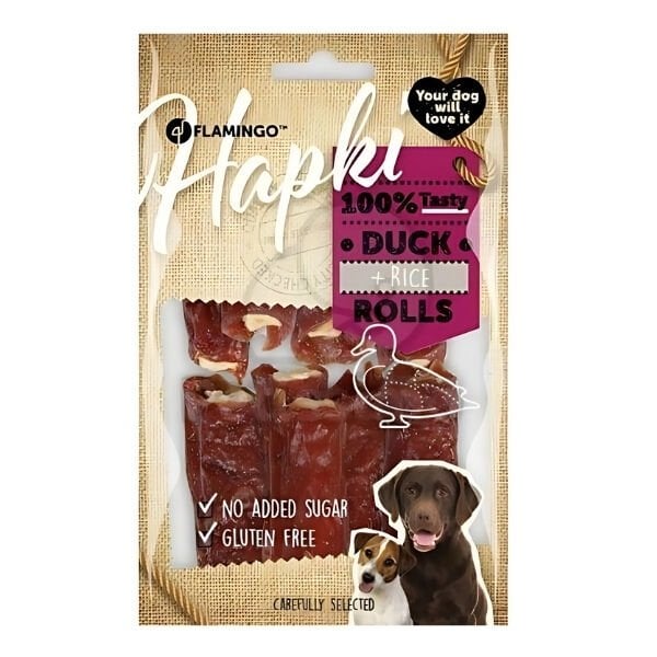Flamingo Hapki Rolls Ördekli ve Pirinçli Köpek Ödül Maması 1 Adet 85 Gr - Köpek Ödül Maması