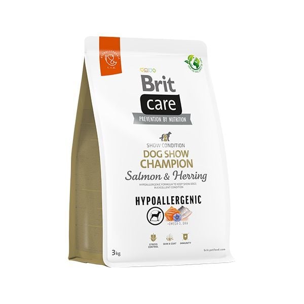 Brit Care Hypo-Allergenic Champion Somonlu ve Ringa Balıklı Yetişkin Köpek Maması 3 Kg - Kuru Köpek Maması