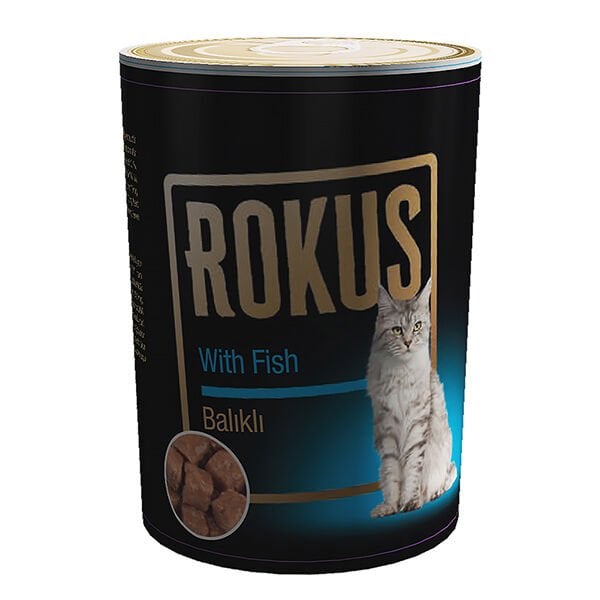 Rokus Balıklı Yetişkin Konserve Kedi Maması 1 Adet 410 Gr yaş konserve kedi maması