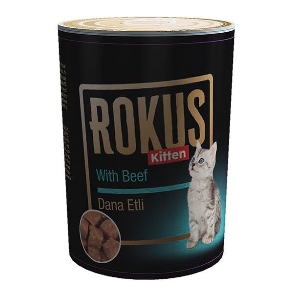 Rokus Tavuklu Yavru Konserve Kedi Maması 1 Adet 410 Gr yaş konserve kedi maması