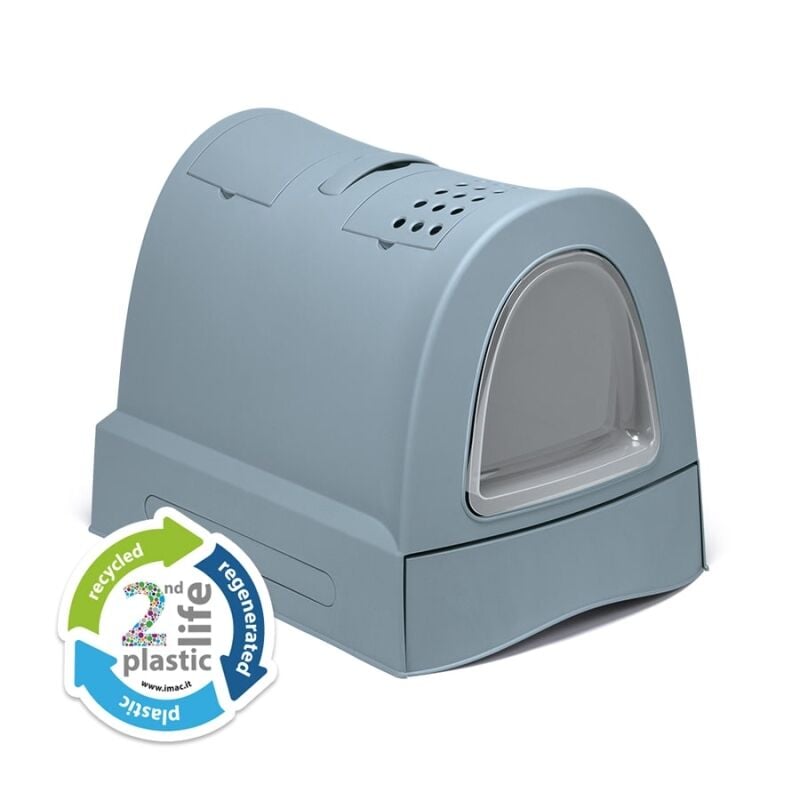 İmac Zuma Çekmeceli Kapalı Kedi Tuvaleti Mavi 40x56x42.5 Cm ürün görseli