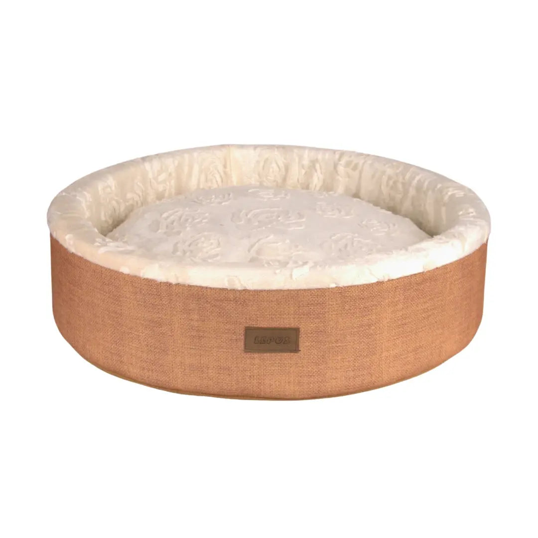 Lepus Mia Donut Kedi ve Köpek Yatağı Hardal 50x50x17 Cm - Kedi Aksesuarı