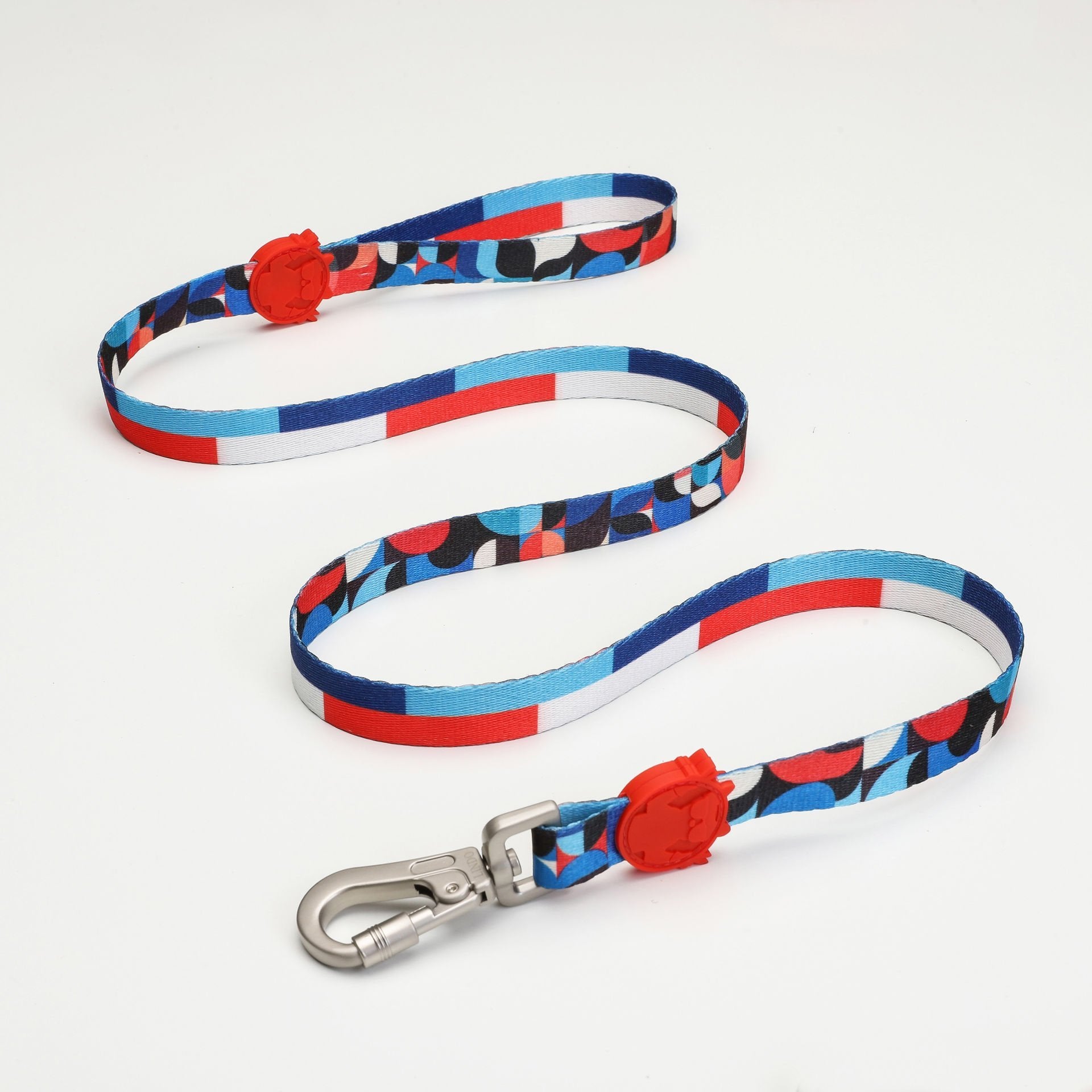 Lindo Dogs Red Line Köpek Gezdirme Kayışı Kırmızı/Mavi Large - Köpek Tasması