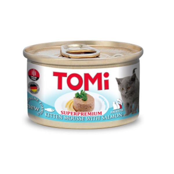Tomi Kıyılmış Somonlu Tahılsız Yavru Konserve Kedi Maması 85 Gr yaş konserve kedi maması