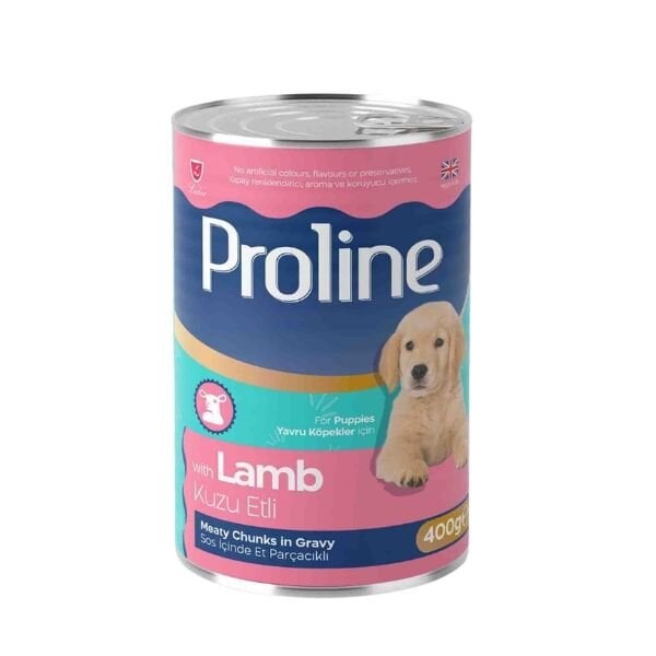 Proline Sos İçinde Et Parçacıklı Kuzu Etli Yavru Konserve Köpek Maması 400 Gr 1 Adet - Konserve Köpek Maması