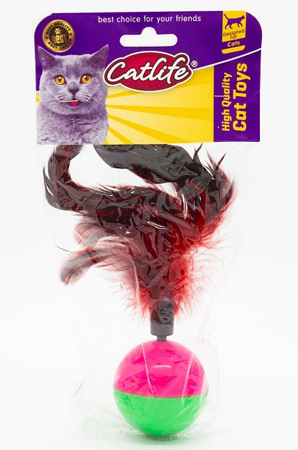 Catlife Tüylü Hacıyatmaz Kedi Oyuncağı 16 Cm Renkli - Kedi Oyuncağı