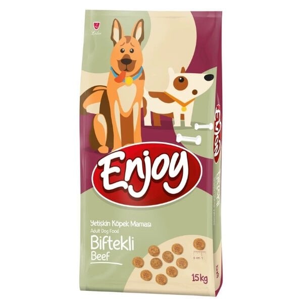 Enjoy Biftekli Yetişkin Köpek Maması 15 Kg - Kuru Köpek Maması