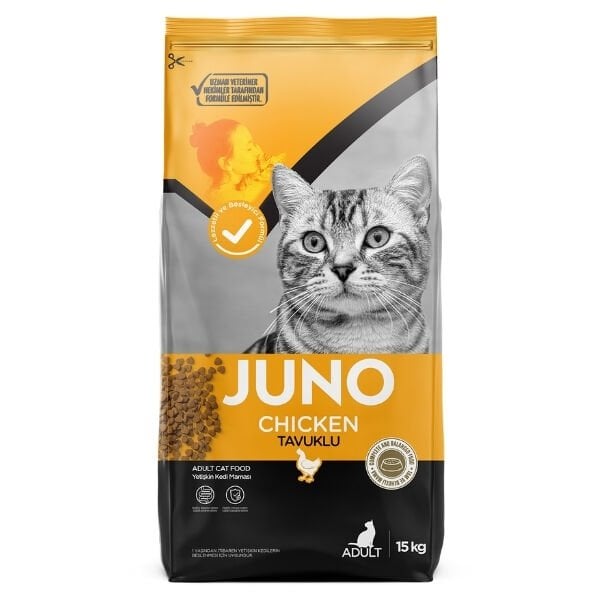Juno Tavuklu Yetişkin Kedi Maması 15 Kg - Kuru Kedi Maması