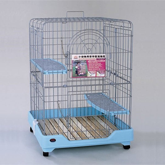 Dayang Rahat ve Geniş Metal Tavşan Kafesi Mavi 64x46.5x90.5 Cm
