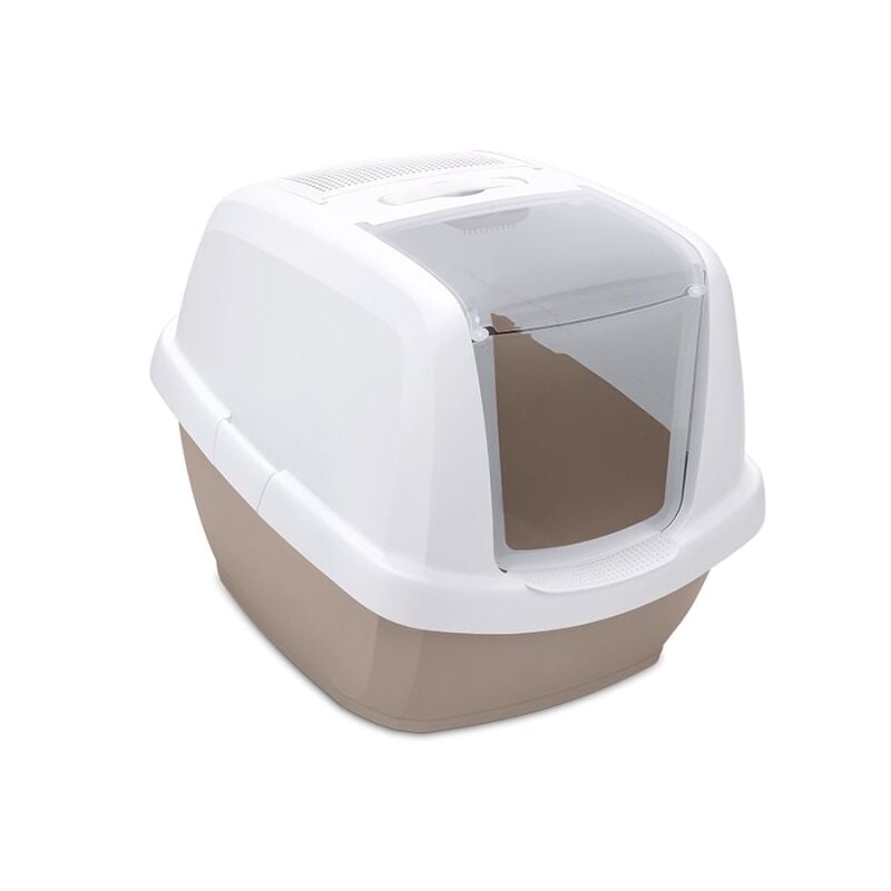 İmac Maddy Junior Üstü Açılır Kapalı Kedi Tuvaleti Beyaz/Bej 57x43x41 Cm ürün görseli