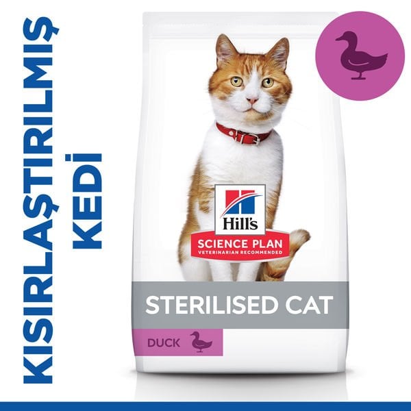 Hills Young Sterilised Ördekli Kısırlaştırılmış Kedi Maması 8+2 Kg - Kuru Kedi Maması