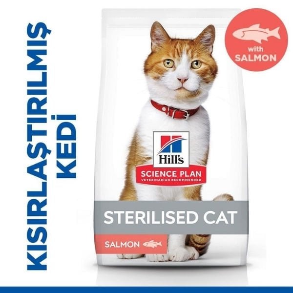 Hills Somonlu Kısırlaştırılmış Yetişkin Kedi Maması 8+2 Kg Hediyeli - Kuru Kedi Maması