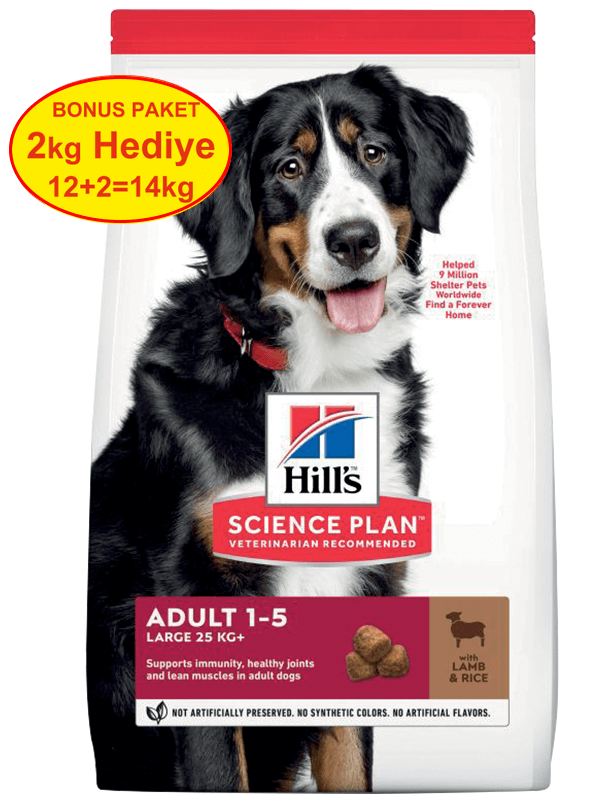 Hills Büyük Irk Kuzu Etli Yetişkin Köpek Maması 12+2 Kg Hediyeli - Kuru Köpek Maması
