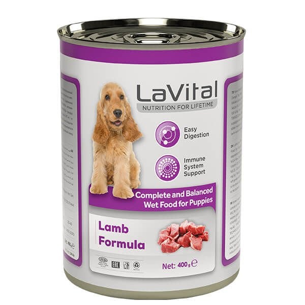 Lavital Puppy Kuzulu Bağışıklık Sistemi Destekleyici Yavru Köpek Konservesi 1 Adet 400 Gr - Konserve Köpek Maması
