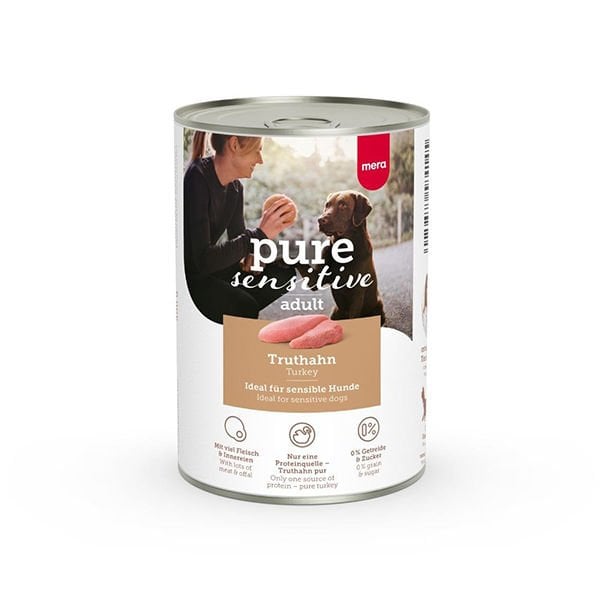 Mera Pure Sensitive Adult Hindili Yetişkin Köpek Konservesi 1 Adet 400 Gr - Konserve Köpek Maması