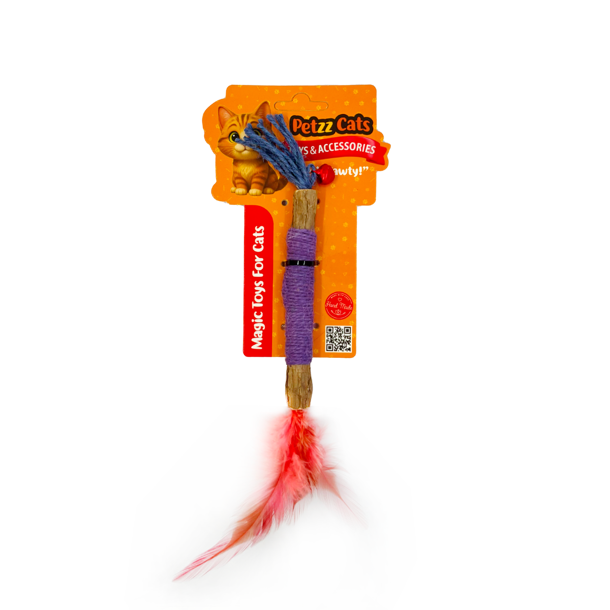PetzzCats Zımpara Matatabi ve Çıngırak Sesli Peluş Kedi Oyuncağı Mor 1x20 Cm - Kedi Oyuncağı