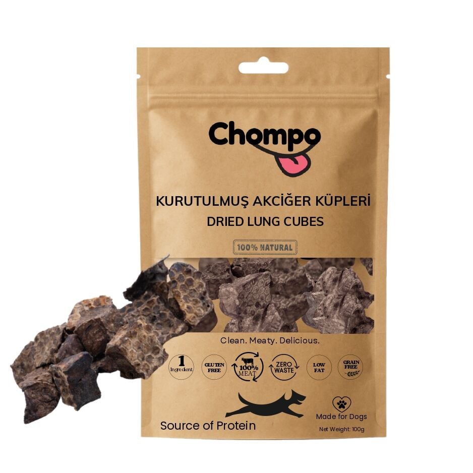 Chompo Kurutulmuş Ciğer Küpleri Köpek Ödül Maması 100 Gr - Köpek Ödül Maması