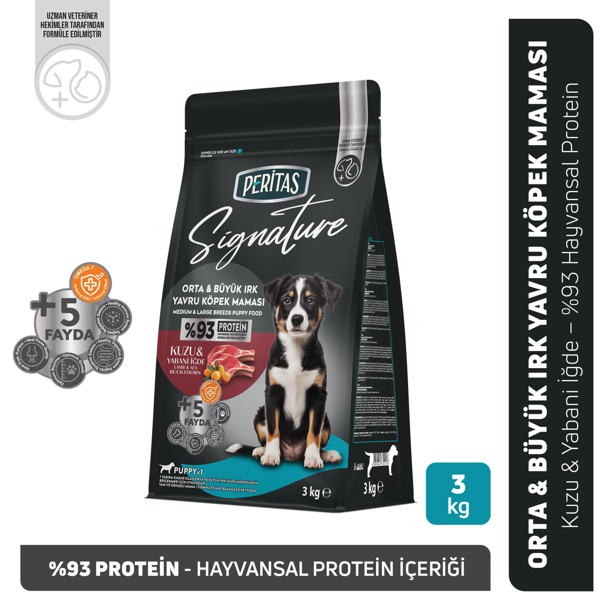 Signature Kuzulu Orta ve Büyük Irk Yavru Köpek Maması 3 Kg - Kuru Köpek Maması