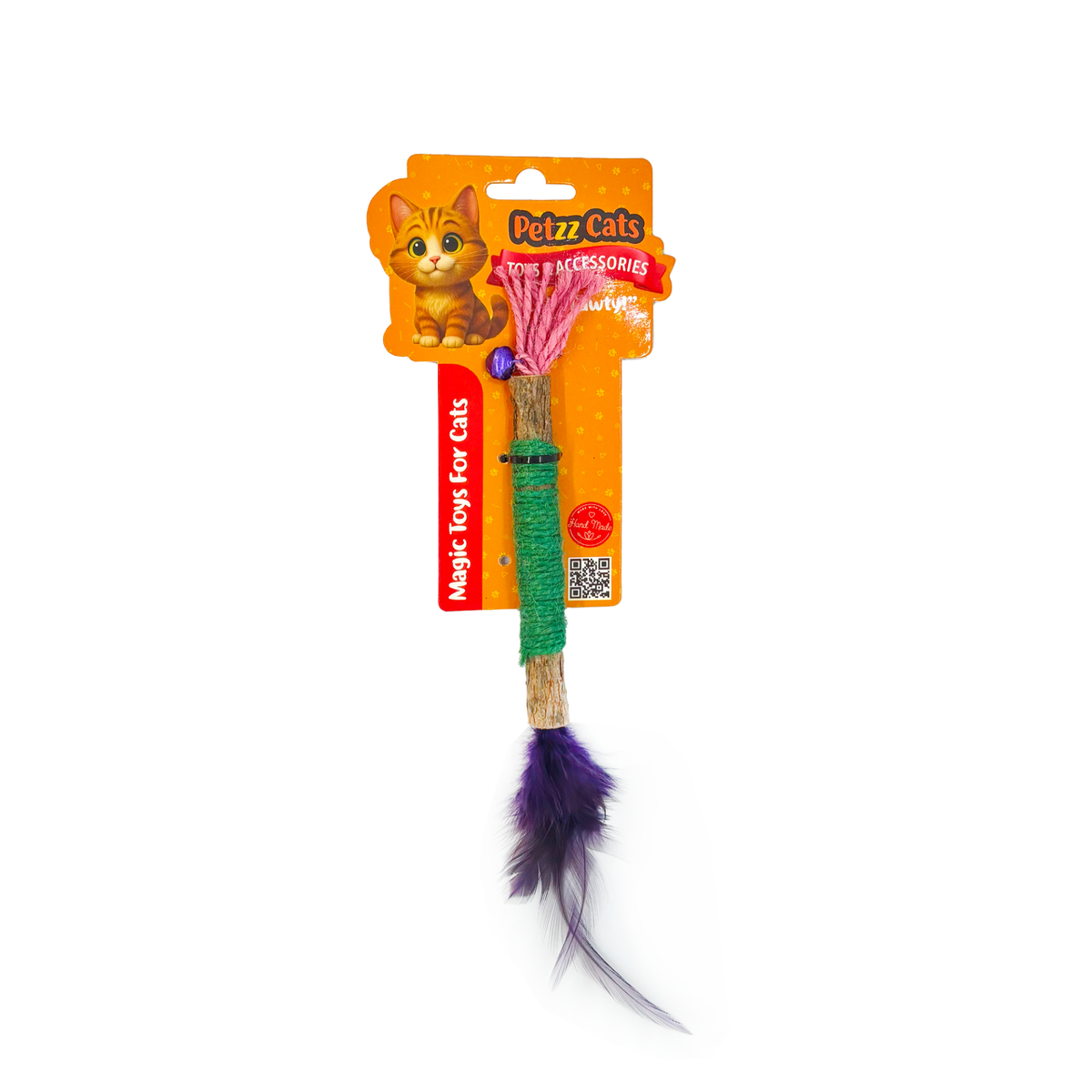 PetzzCats Zımpara Matatabi ve Çıngırak Sesli Peluş Kedi Oyuncağı Yeşil 1x20 Cm - Kedi Oyuncağı