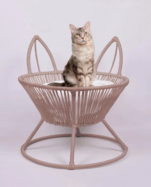 Lepus Saksı Model Kedi ve Küçük Irk Köpek Yatağı Gri 54x58 Cm