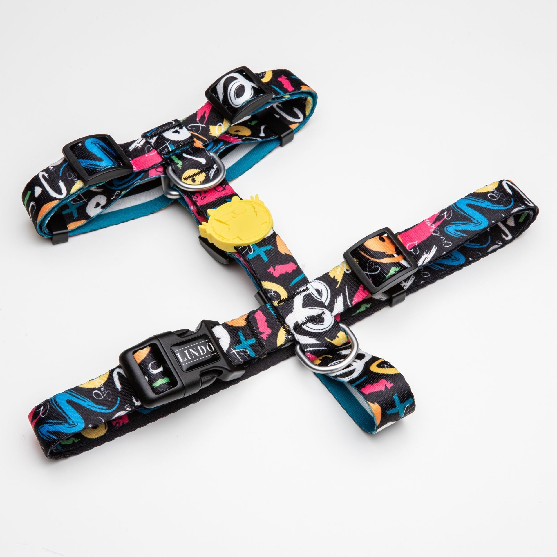 Lindo Dogs Enjoy H Tipi Köpek Göğüs Tasması Renkli Beden Small - Köpek Tasması