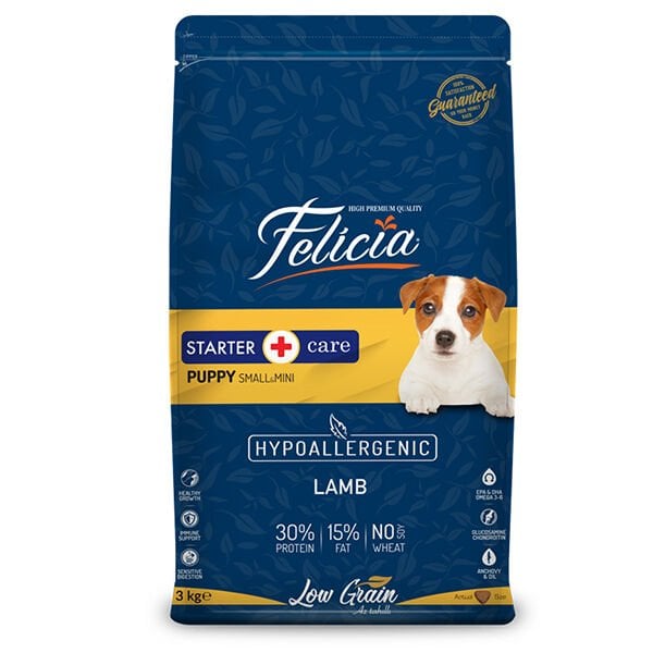 Felicia Hipoalerjenik Kuzu Etli Küçük Irk Yavru Köpek Maması 3 Kg - Kuru Köpek Maması