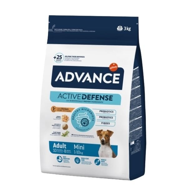 Advance Adult Mini Tavuklu Küçük Irk Yetişkin Köpek Maması 3 Kg - Kuru Köpek Maması