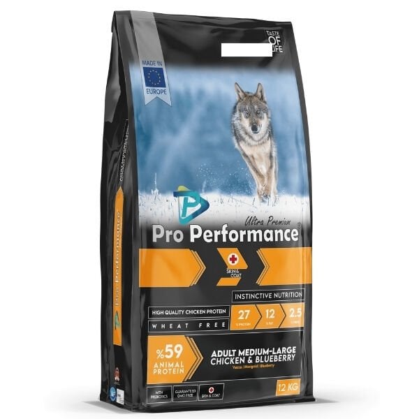 Pro Performance Tavuk Etli ve Yaban Mersinli Orta ve Büyük Irk Yetişkin Köpek Maması 12 Kg - Kuru Köpek Maması