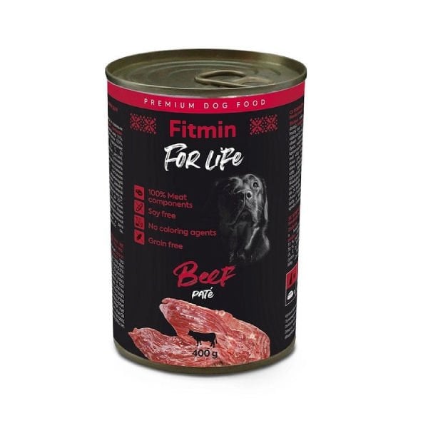 Fitmin For Life Biftekli Pate Yetişkin Konserve Köpek Maması 1 Adet 400 Gr - Konserve Köpek Maması
