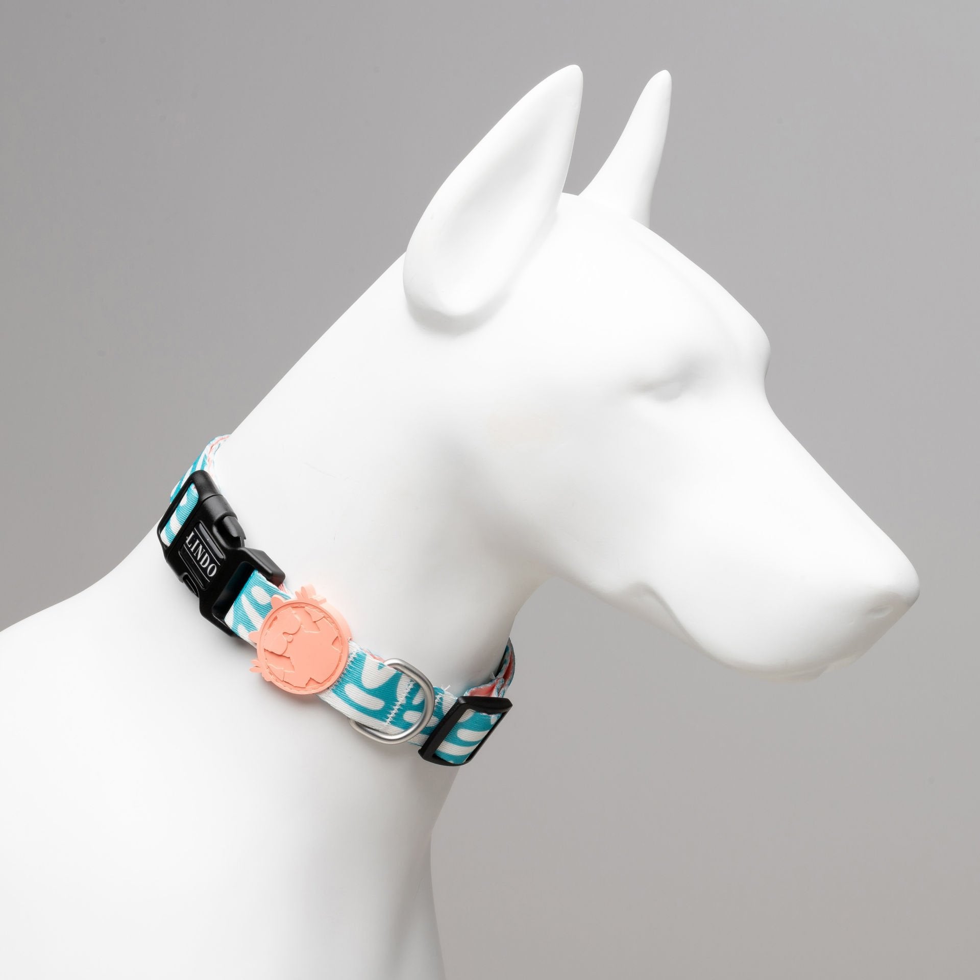 Lindo Dogs Touch Köpek Boyun Tasması Beyaz/Mavi Small - Köpek Tasması