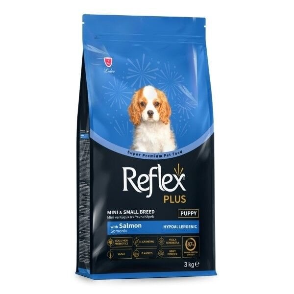 Reflex Plus Somonlu Mini ve Küçük Irk Yavru Köpek Maması 3 Kg - Kuru Köpek Maması