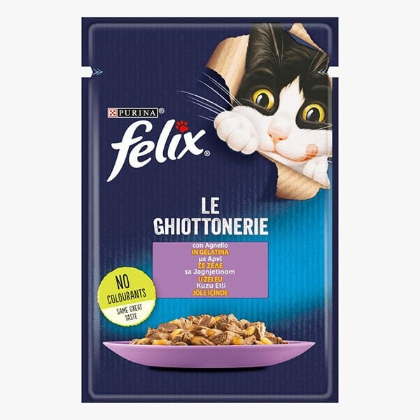 Felix Sensations Taze Jöle İçerisinde Kuzu Etli Yetişkin Yaş Kedi Maması 1 Adet 85 Gr