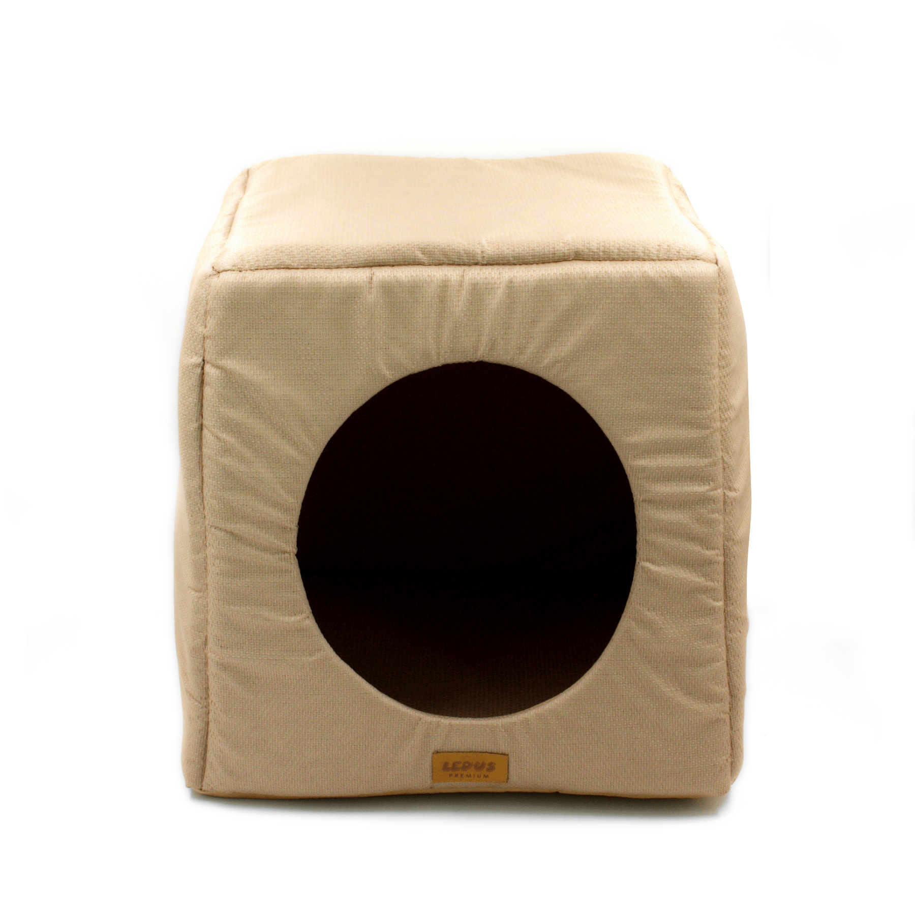 Lepus Trio Küp Yuva Küçük Irk Köpek ve Kedi Yatağı Bej 35x35x35 Cm - Kedi Aksesuarı