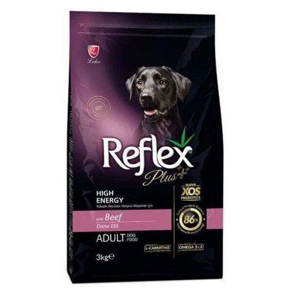 Reflex Plus Biftekli High Energy Yetişkin Köpek Maması 3 Kg - Kuru Köpek Maması