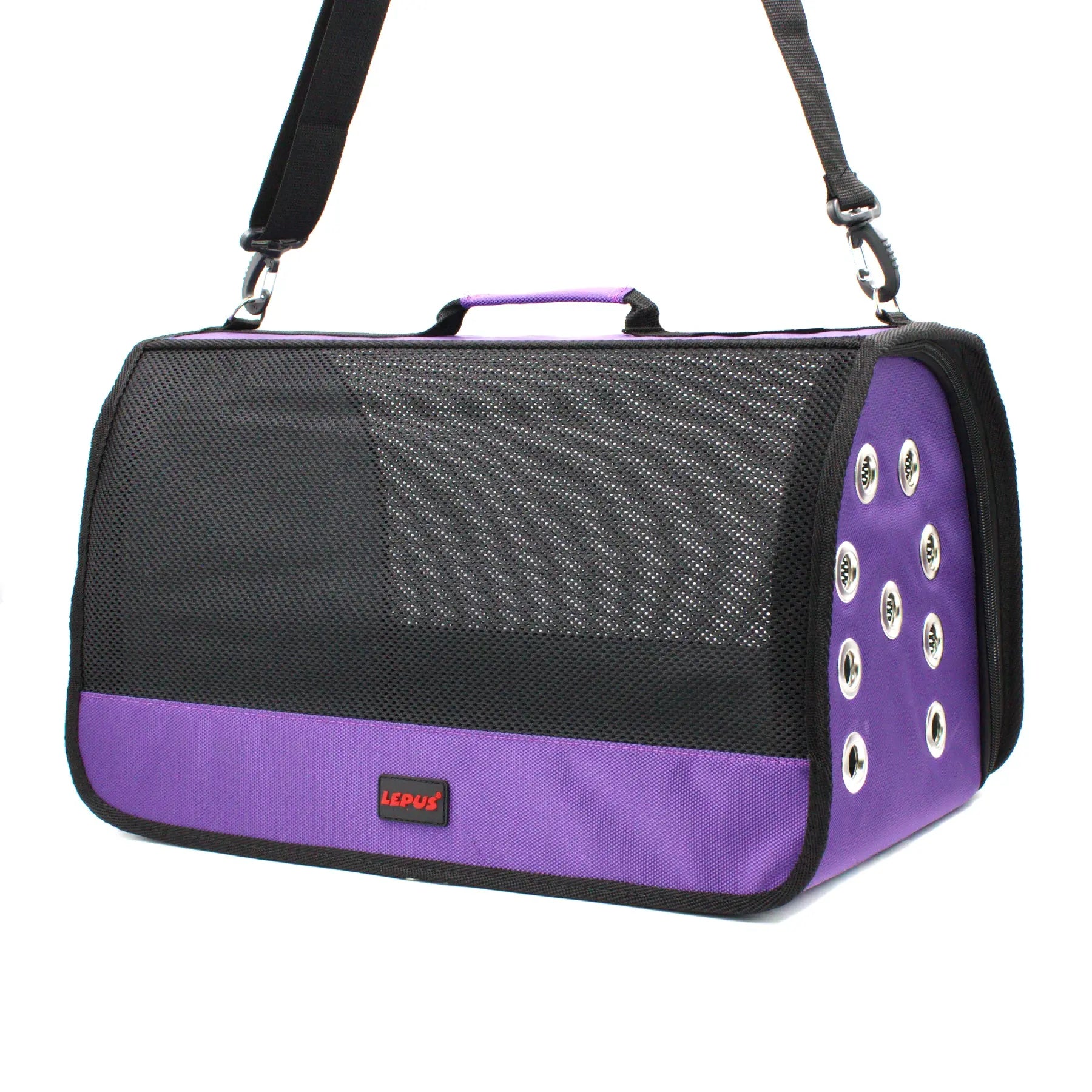 Lepus Mesh Bag Omuz Askılı Kedi ve Küçük Irk Taşıma Çantası Mor 28x45x28 Cm - Kedi Aksesuarı
