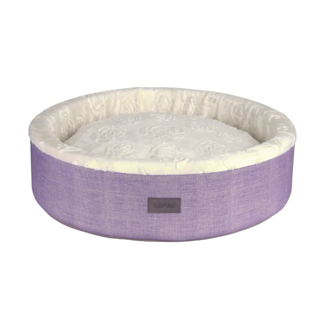 Lepus Mia Donut Kedi ve Köpek Yatağı Lila 50x50x17 Cm - Kedi Aksesuarı