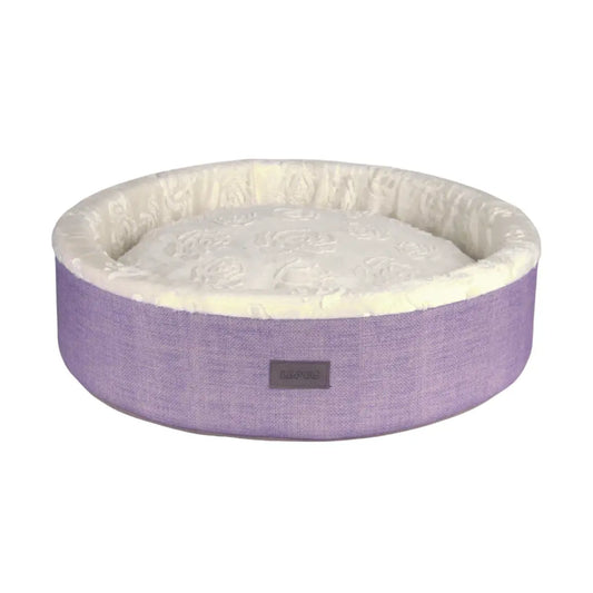 Lepus Mia Donut Kedi ve Köpek Yatağı Lila 50x50x17 Cm - Kedi Aksesuarı