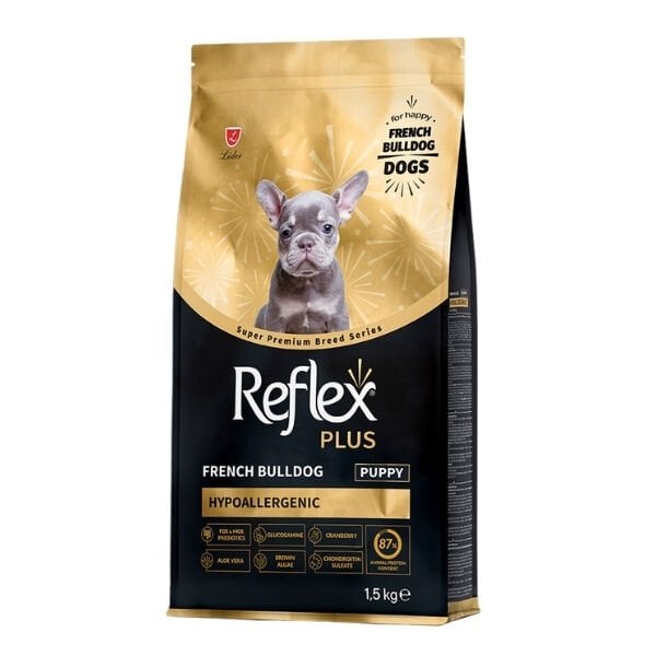 Reflex Plus French Bulldog Hypoallergenic Tavuklu Yavru Köpek Maması 1.5 Kg - Kuru Köpek Maması