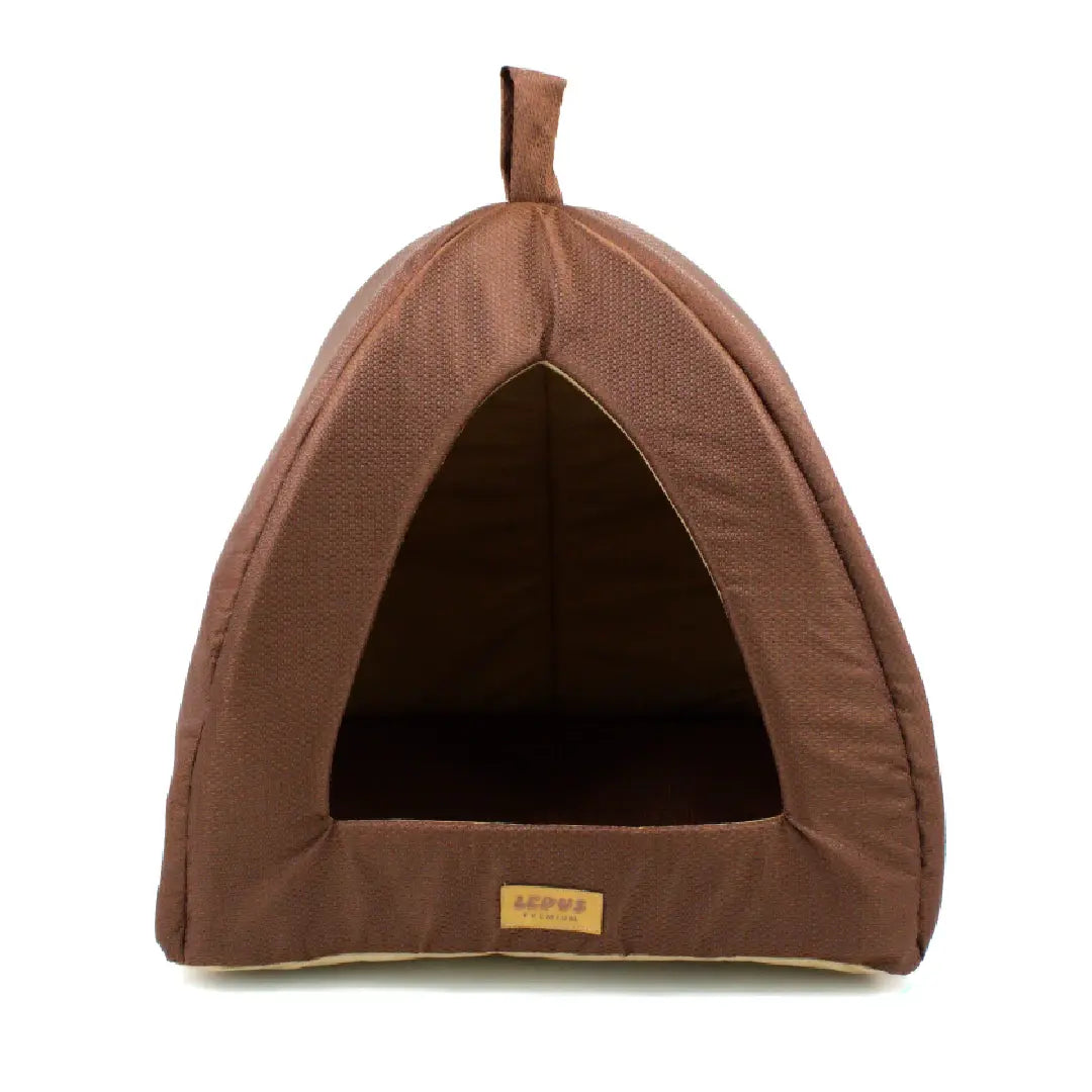 Lepus Keops Piramit Kedi ve Köpek Yatağı Kahverengi 35x35x40 Cm - Kedi Aksesuarı
