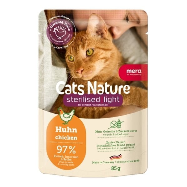 Mera Cats Nature Sterilised Tavuklu Pouch Kısırlaştırılmış Yaş Kedi Maması 85 Gr 1 Adet yaş konserve kedi maması