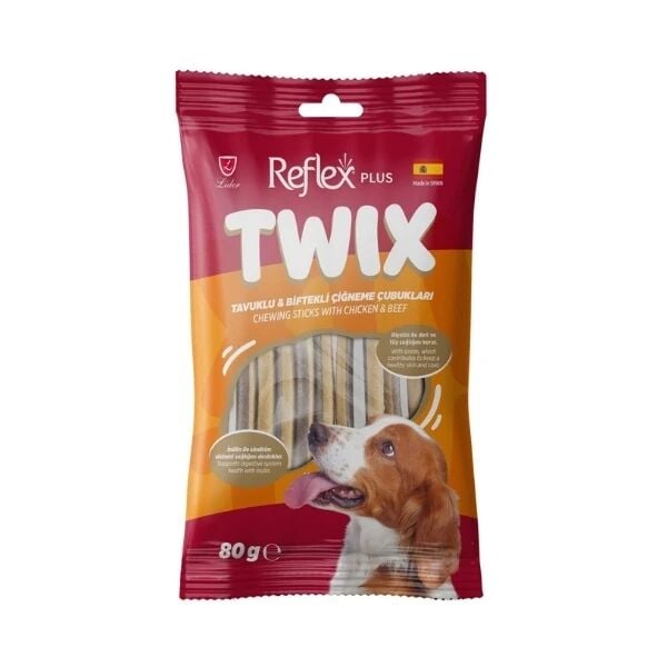 Reflex Plus Twix Tavuklu ve Biftekli Çiğneme Çubukları Köpek Ödül Maması 1 Adet 80 Gr - Köpek Ödül Maması