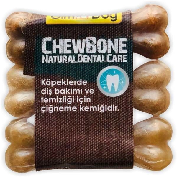 Gimdog Mordimi Ağız ve Diş Sağlığı için Naturel Köpek Çiğneme Kemiği 3 Adet 60 Gr - Köpek Ödül Maması
