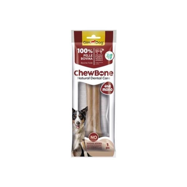 Gimdog Chew Bone Diş Sağlığı Destekleyici Naturel Press Köpek Çiğneme Kemiği 150 Gr 20 Cm 1 Adet - Köpek Ödül Maması