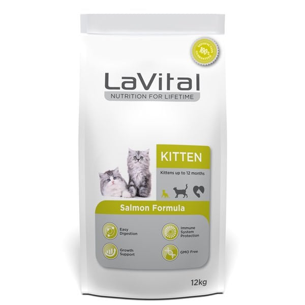 Lavital Kitten Somonlu Yavru Kedi Maması 12 Kg - Kuru Kedi Maması