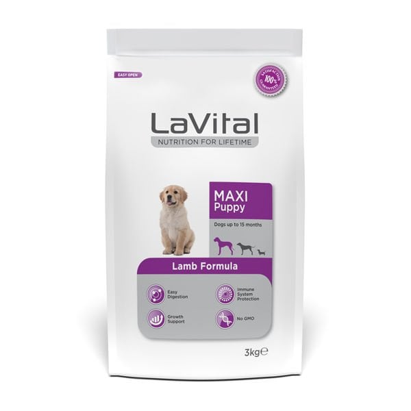 Lavital Büyük Irk Kuzu Etli Yavru Köpek Maması 15 Kg - Kuru Köpek Maması
