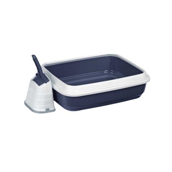 İmac Duo Kürekli Açık Kedi Tuvaleti Mavi 59x40x28 Cm ürün görseli