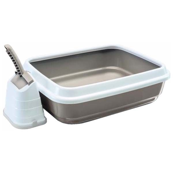 İmac Duo Kürekli Açık Kedi Tuvaleti Gri 50x40x15 Cm ürün görseli