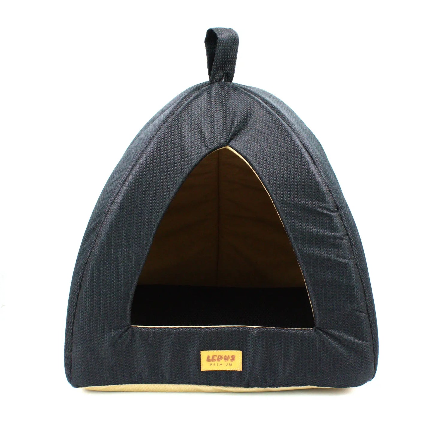 Lepus Keops Piramit Kedi ve Köpek Yatağı Siyah 35x35x40 Cm - Kedi Aksesuarı