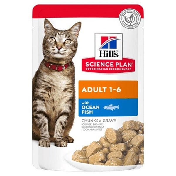Hills Adult Okyanus Balıklı Pouch Yetişkin Yaş Kedi Maması 1 Adet 85 Gr yaş konserve kedi maması