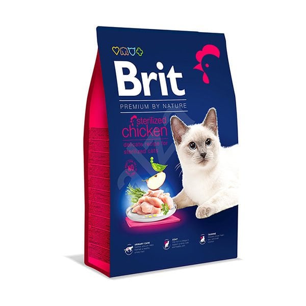 Brit Premium By Nature Sterilised Tavuklu Kısırlaştırılmış Yetişkin Kedi Maması 8 Kg - Kuru Kedi Maması
